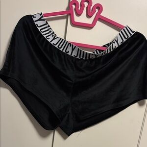 Juicy Couture Black Velvet Shorts